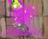 Imp Pear transforming a zombie