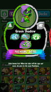 Green Shadow's statistics