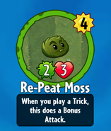 The player receiving Re-Peat Moss from a Basic Pack