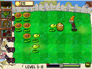 The level in Java version. As you can see, it is a normal game instead of Wall-nut Bowling.