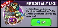 Coffee Zombie in an advertisement for Rustbolt's Ally Pack