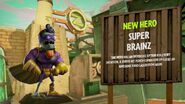 An advertisement featuring Super Brainz