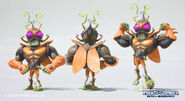 Concept model renders of the Insecto Brainz skin (Plants vs. Zombies: Battle for Neighborville)