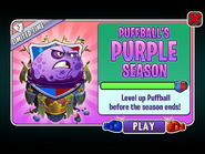 Puffball in an advertisement of Puffball's Purple Season