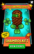 Shamrocket on the advertisement for the Weekly Events