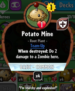 Potato Mine's statistics