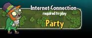 Leprechaun Imp in the Piñata Party banner