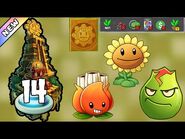 Plants vs Zombies 2 - Lost City Day 14 -Plants Lvl 1 & No Premium-