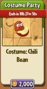 Chili Bean's costume in the store