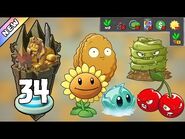 Plants vs Zombies 2 - Ancient Egypt Day 34 -Plants Lvl 1 & No Premium-