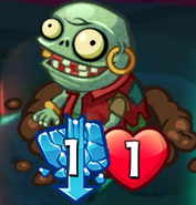 Swabbie with the Strikethrough trait due to Template:PvZHLink's ability