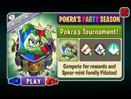 Pokra in an advertisement for Pokra's Tournament in Arena