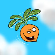 Unused flying plant concept art, looks similar to Loquat from the Chinese version