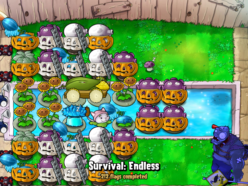 plants vs zombies survival endless