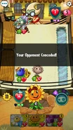 The opponent concedes