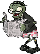 Newspaper Zombie finalized concept art