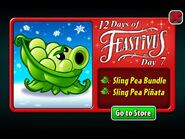 Sling Pea in an advertisement for the 7th day of Feastivus 2018