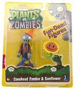 Conehead Zombie & Sunflower figures