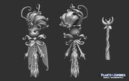 Concept model sculptures of the Fairy Queen skin (Plants vs. Zombies: Battle for Neighborville)