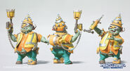 Concept model renders of the Finer Miner skin (Plants vs. Zombies: Battle for Neighborville)