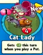 The player receiving Cat Lady from a Premium Pack