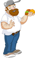 HD Crazy Dave holding his taco in full body