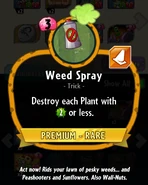 Weed Spray's statistics