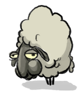 Concept art of a sheep (pose number four)