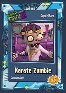 Karate Zombie's Stricker card