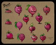 Beet concept art, including its Plant Food ability.