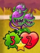 Three-Headed Chomper shrunken by Shrink Ray