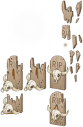 Wild West gravestone sprites