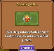 Purchasing Explode-O-Nut's Flames and Pipes costume (12.2.1)