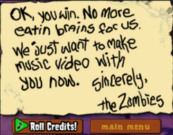 Plants vs Zombies Adventure End Music Video + credits 