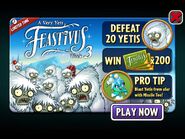 Treasure Yeti in an advertisement of A Very Yeti Feastivus Week 3