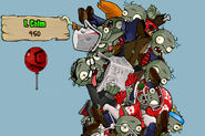 Balloon Zombie's balloon at 950 zombies in the Leaderboards pile