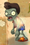 A Pompadour Zombie affected by Sun Bean.