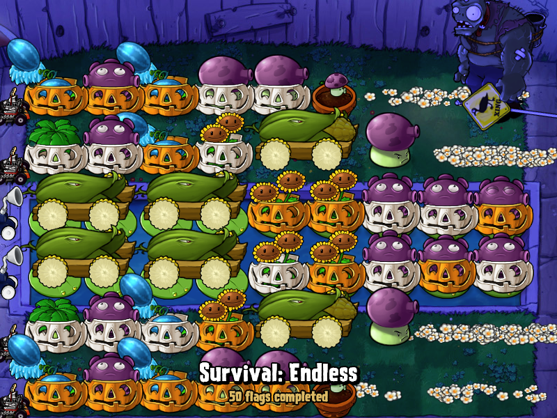 Plants vs. Zombies Mod - Survival Fog (PvZ 1 Cool Mod)