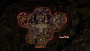 Arial view of Zomboss Estate. Note Suburban Flats in the bottom right.