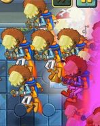 Many Disco Jetpack Zombies buttered (and some of them are under Stallia's slow effect)