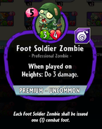 Foot Soldier Zombie's old statistics