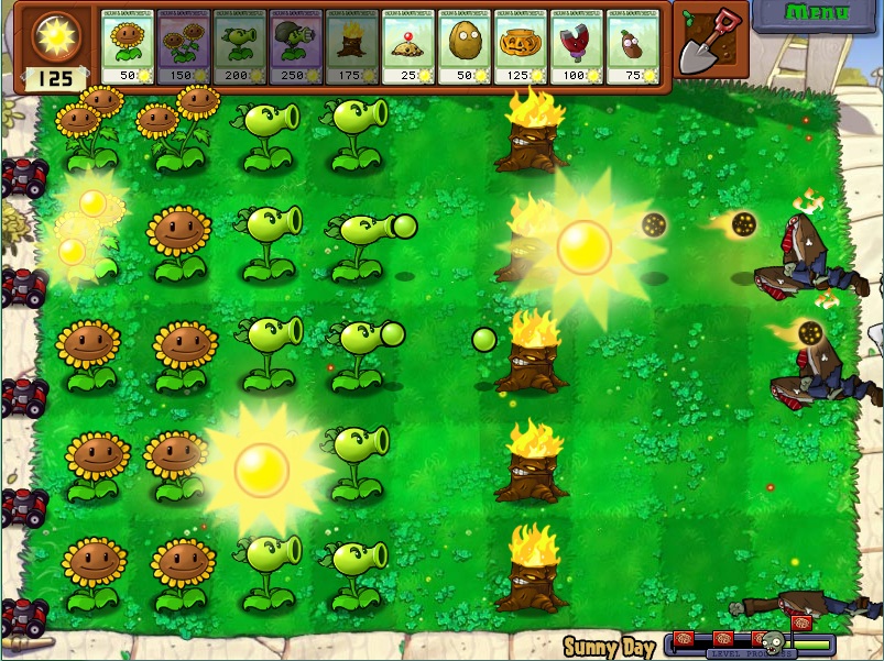 Sunny Day (hidden mini-game), Plants vs. Zombies Wiki