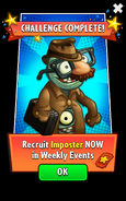 Imposter on the advertisement for the Weekly Events