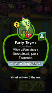 Party Thyme's statistics before update 1.2.11