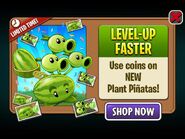 Melon-pult along with Threepeater in the ad of plant seed pinatas cost coins in the store