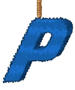 "P" piñata without background