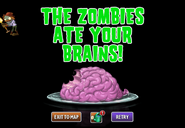 Excavator Zombie "eating" the player's brains