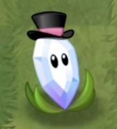 Closer view of Magnifying Grass' top hat costume.