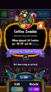 Coffee Zombie's statistics (pre 1.60.79)
