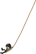 Swashbuckler Zombie falling(with rope)